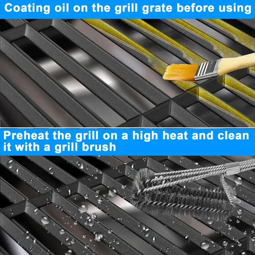 Miniatura 5 de DELSbbq 66097 66089 - Rejillas para Weber Genesis II 400 y LX 400 Series for Genesis II E/S-410, E/S-415, E/S-435, LX E/S-440, Cast Iron Grill