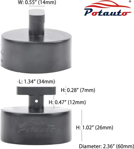 Miniatura 2 de Potauto Juego Universal de Almohadillas de Gato de Aluminio Compatible con Chevrolet Corvette C5 C6 C7 GS Z, Adaptador de Riel de Marco para negro
