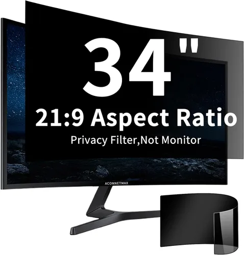 Miniatura 15 de Filtro de pantalla de privacidad de computadora de 20 pulgadas para monitor de pantalla ancha de 16:9 Escudo de privacidad Filtro de luz azul