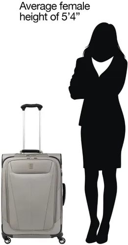 Miniatura 114 de Travelpro Maxlite 5 - Juego de 2 piezas de equipaje de mano de tela, expandibles con 4 ruedas giratorias, bolso blando para debajo del asiento, Negro