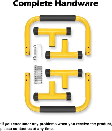 Miniatura 8 de TABEKE Barra de Flexiones, Barras Paralelas de Calistenia de Acero de 14'' de Altura con Mango de Espuma de Cobertura Completa y Barra de Inmersión