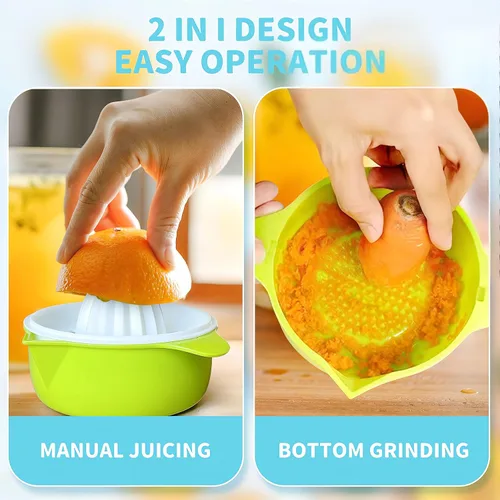 Miniatura 6 de Exprimidor de cítricos, exprimidor de limón, fruta naranja, exprimidores manuales de mano con boquilla de vertido, 8.5 fl oz
