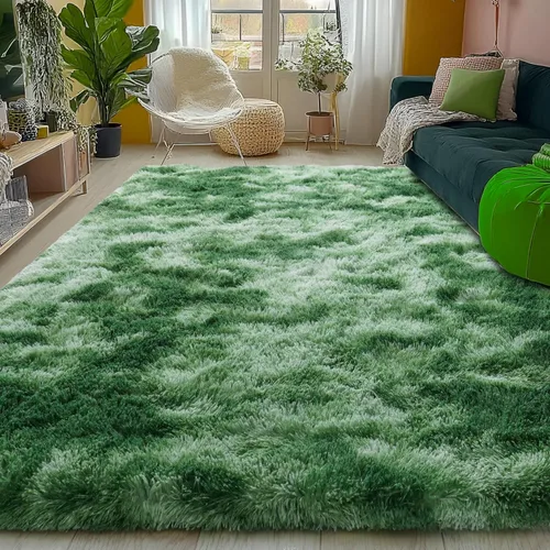 Miniatura 244 de Alfombras de área de 8x10 para sala de estar, alfombra shaggy grande ultra suave y esponjosa para dormitorio, alfombras de felpa mullida Blanco crema