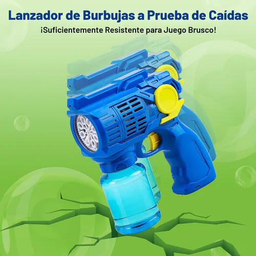 Miniatura 8 de TOY Life Paquete de 3 pistolas de burbujas para niños, soplador automático de burbujas, a prueba de fugas y ligeras, juguetes de verano al aire