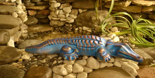 Miniatura 8 de Betonex Molde de fundición de cocodrilo DECORATIV Molde de jardín de caimán de hormigón (#A07)