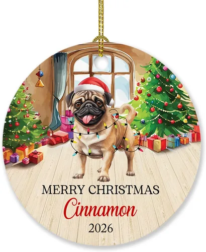 Miniatura 7 de Adorno personalizado de caniche negro, regalo para perro, mamá, perro, papá, adorno de Navidad único de perro caniche negro 2025, adorno de caniche