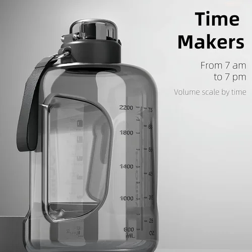 Miniatura 4 de Botella de agua motivacional de 50 onzas y 84 onzas, marca de tiempo, a prueba de fugas y sin BPA. Tapa 2 en 1 con pajilla, Tritan de grado