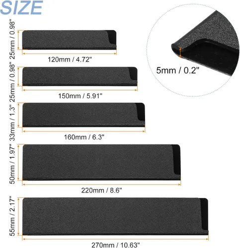 Miniatura 2 de uxcell Juego de 5 protectores de borde de cuchillo ABS fundas para cuchillos Funda para cuchillos, protector de cuchilla, funda universal