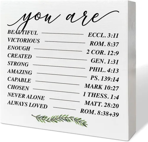 Miniatura 7 de Letrero de madera para escritorio cristiano, decoración de escritorio con texto en inglés "You Do Be Done in Love", decoración motivacional
