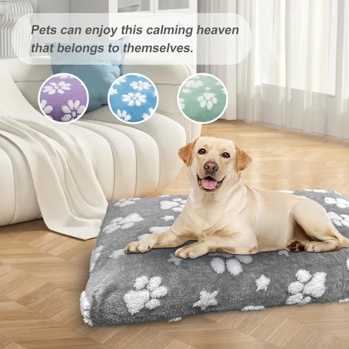 Miniatura 4 de Camas para perros grandes, bonita cama gruesa para perrera, cama mullida para mascotas con funda extraíble lavable y parte inferior antideslizante