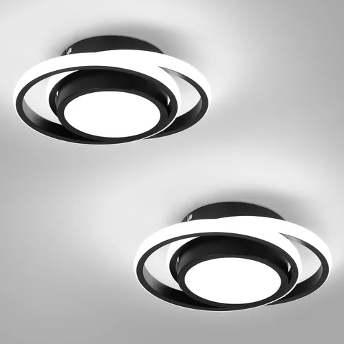 Miniatura 8 de CANEOE Lámpara de Techo LED Pequeña y Moderna, Dorada Redonda, Accesorios de Luz de Pasillo para Techos, Lámparas de Techo Interiores para Pasillo