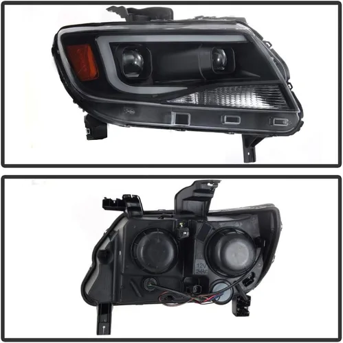 Miniatura 2 de ACANII - Para Chevy Colorado Pickup Truck 2015-2022 LED Tubo Negro Proyector Faros Delanteros, Conductor y Pasajero