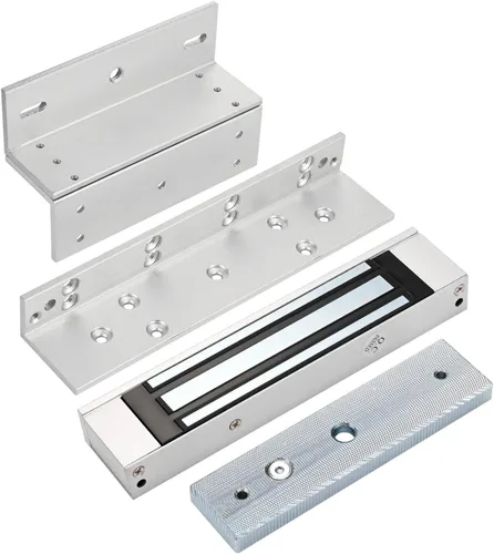 Miniatura 10 de Cerradura electromagnética eléctrica de 180 kg 350 libras de fuerza de retención, electroimán de 12V, modo seguro NC, puerta única para sistema