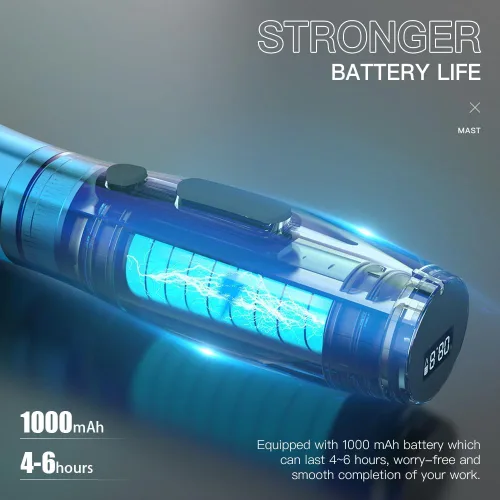 Miniatura 3 de Mast Tattoo P20 Máquina de bolígrafo de tatuaje inalámbrico Pistola de tatuaje giratoria Pantalla digital ligera Marco delgado para mujeres Aritst