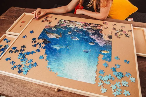 Miniatura 3 de Under the Sea Coral Reef - Rompecabezas de 500 piezas para adultos y niños Tablero interactivo para el cerebro, juguetes educativos
