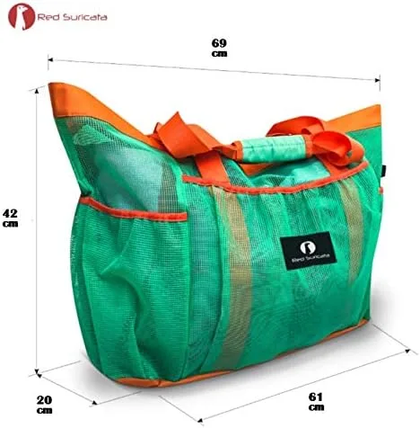 Miniatura 5 de Red Suricata Bolsa de playa de malla con cremallera - Bolsa de playa extra grande - Bolsa de piscina with Zipper, Extra Large