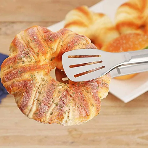 Miniatura 4 de Pinzas para servir, pinzas de cocina, pinzas de buffet, pinzas de acero inoxidable para alimentos, pinzas pequeñas, paquete de 6 (7 pulgadas)