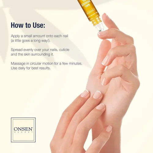 Miniatura 6 de Onsen Secret Kit de cuidado de uñas – Incluye aceite de cutícula de 0.3 onzas líquidas, pulidor de uñas japonés y kit de brillo – Manicura