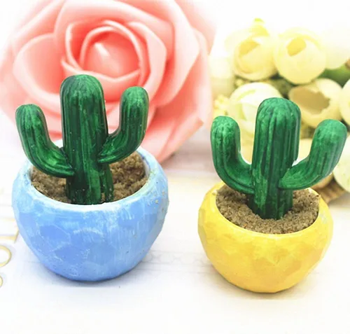 Miniatura 6 de MoldFun Juego de 3 moldes de silicona para cactus, moldes de cactus para decoración de fondant de pasteles, mini jabón, chocolate, caramelo, vela