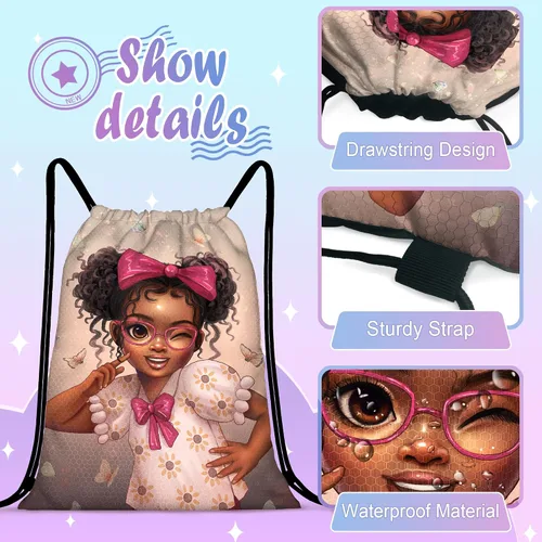 Miniatura 4 de LMSM Bolso con cordón afroamericano para mujer, Estilo-5, Cordón