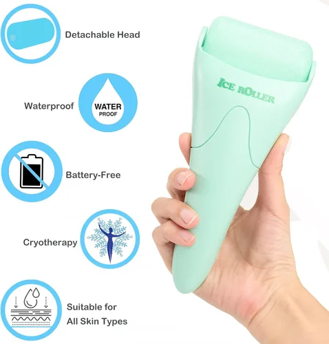 Miniatura 4 de Wonderwin Rodillo de hielo para masaje facial y corporal, rodillo facial para el cuidado de la piel para reducir arrugas e hinchazón, alivio