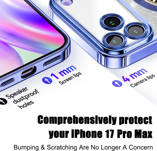 Miniatura 432 de Misscase Funda magnética con purpurina para iPhone 11 compatible con MagSafe, protección completa, delgada, a prueba de golpes, antiarañazos