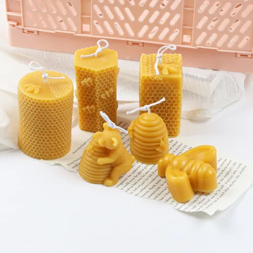 Miniatura 2 de Molde de silicona para vela de abeja en relieve, aroma de nido de abeja, jabón, yeso, herramientas de resina, colmena 3D, perfumada, manualidades