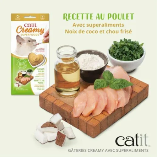 Miniatura 6 de Catit Creamy Superfood Lickable Cat Treat - Golosina hidratante y saludable para gatos de todas las edades, surtido, paquete de 8