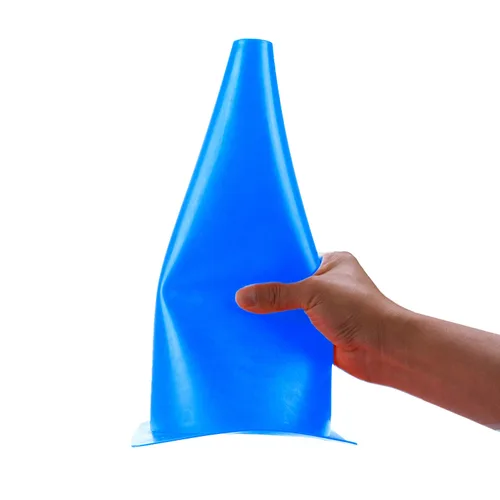 Miniatura 6 de Conos deportivos de entrenamiento de tráfico de 12 pulgadas, [paquete de 10] conos de seguridad azules, conos de baloncesto de fútbol para taladros