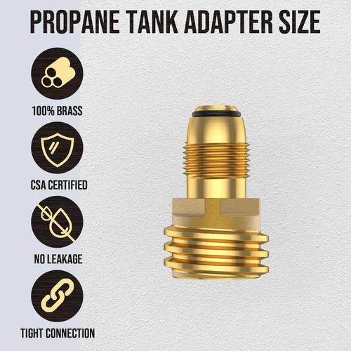 Miniatura 5 de 1 adaptador de tanque de propano POL a QCC1, adaptador de propano antiguo a nuevo, adaptador de tanque de propano de 5 a 100 libras que convierte