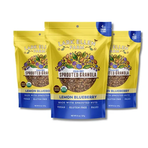 Miniatura 12 de Lark Ellen Farm Bocados de granola libre de granos, paleo; deliciosos aperitivos veganos orgánicos certificados sin gluten y cereal hecho de nueces