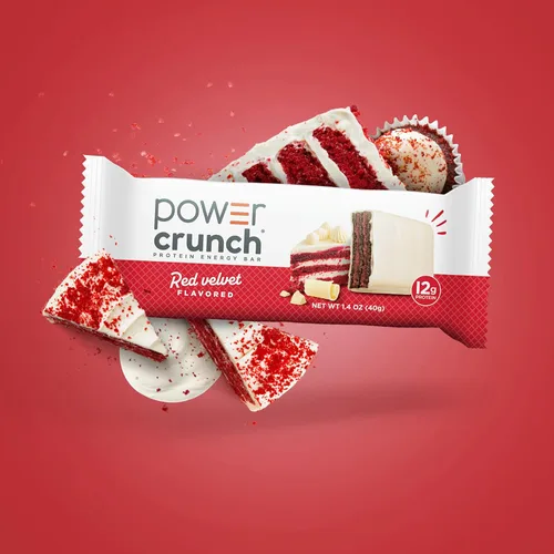 Miniatura 4 de Power Crunch - Barras de oblea proteica, snacks altos en proteínas con delicioso sabor, red velvet, 1,4 onzas (12 unidades)