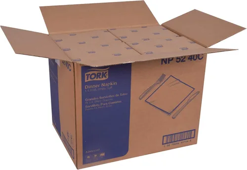 Miniatura 8 de Tork Advanced NP5240C Servilletas suaves, plegadas en 1/4, diseño de hojas en relieve, 2 capas, 15 pulgadas de ancho x 16.25 pulgadas, color blanco