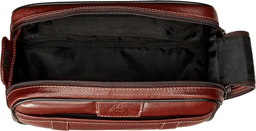 Miniatura 5 de Dopp Sillín de campo para hombre con cremallera múltiple, kit de viaje de cuero, Marrón
