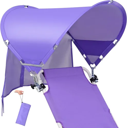 Miniatura 14 de Toldo universal XL resistente al viento para silla, extra grande plegable UPF 50+ con abrazadera ajustable, se adapta a la mayoría de la playa