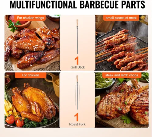 Miniatura 5 de VEVOR Shawarma Grill Máquina - 2 Cuerda Capacidad Barbacoa Pollo Shawarma Cocinador Eléctrico Asador Gyro Rotisserie Horno Doner Kebab Grill