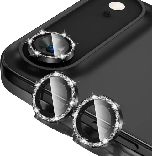 Miniatura 32 de Tensea Protector de Lente de Cámara para iPhone 13 mini/iPhone 13, Cubierta de Cámara de Vidrio Templado 9H Protector de Pantalla Anillo Individual