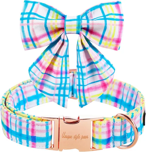 Miniatura 10 de Unique style paws Collar de Pascua para perro con pajarita de conejo y zanahoria para cachorros pequeños, medianos y grandes, S