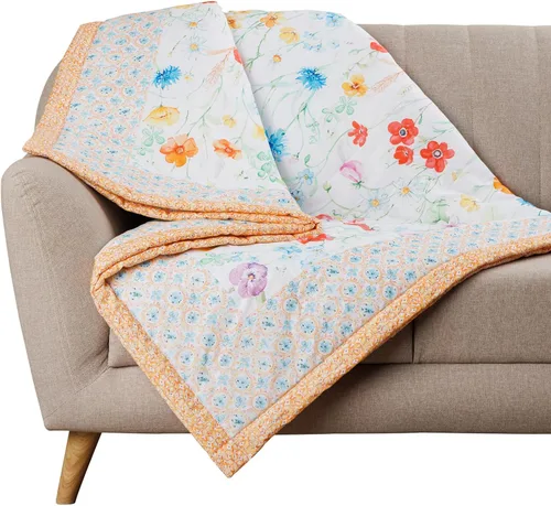 Miniatura 36 de Maison d' Hermine Manta para sofá, ligera y suave, cálida y transpirable, de algodón, para cama, para niñas, niños, mujeres, hombres, regalos, sofá