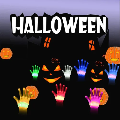 Miniatura 2 de Guantes LED iluminados para niños, juguetes geniales para niños de 8 a 12 años, niñas, accesorios de disfraces de Halloween multicolores, regalos