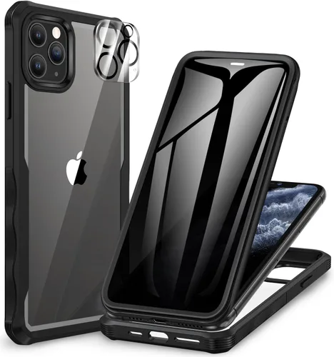 Miniatura 132 de CENHUFO Funda de privacidad para iPhone 11 Pro, funda de cuerpo completo con protector de pantalla de privacidad de vidrio templado 9H integrado