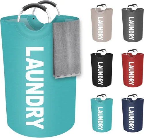 Miniatura 19 de StorageRight Cesta Grande de Ropa Sucia de 90L, Cesto de Ropa Sucia, Cesto de Ropa Sucia para Lavandería, Plegable, Cestas de Ropa Impermeables