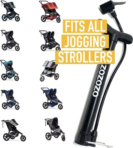 Miniatura 5 de Mini bomba de neumáticos para cochecito – Bomba de aire portátil para cochecitos de correr, se adapta a BOB, Graco, Thule, Bugaboo, Bumbleride y más