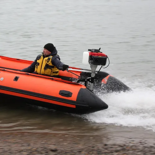 Miniatura 4 de Motor fuera de borda de 1.6kw, motor de barco de pesca fuera de borda de 4 tiempos 144F con refrigeración por aire para barco inflable, kayak