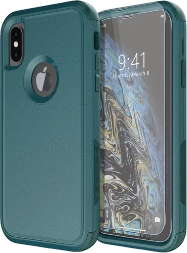Miniatura 35 de Diverbox Funda para iPhone 13 [compatible con MagSafe] [con protector de pantalla] [a prueba de golpes] [a prueba de caídas] Funda de protección