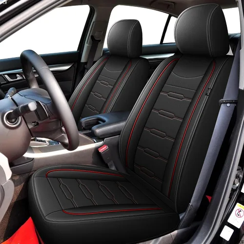 Miniatura 9 de AOMSAZTO 2 fundas de asiento delantero de automóvil, ajuste personalizado para Honda Accord 2003-2017, protector de asiento de coche de piel
