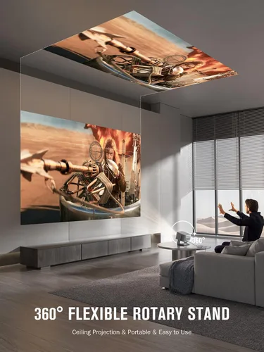Miniatura 8 de 【2200ANSI y aplicación con licencia oficial】Proyector inteligente 4K con WiFi y Bluetooth, VISSPL 3D Dolby Audio y enfoque automático, proyector