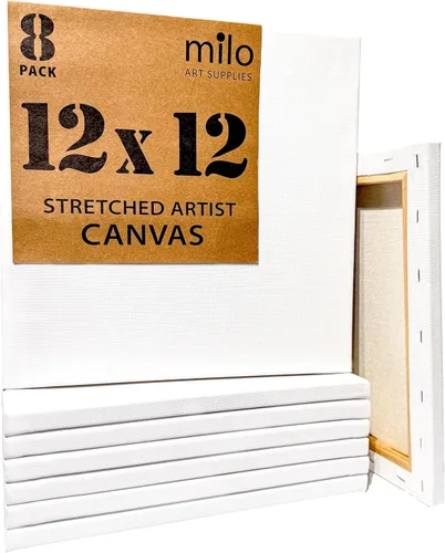 Miniatura 11 de milo Lienzo estirado para artista, 16 x 20 pulgadas, paquete económico de 6 lienzos para pintura, imprimado y listo para pintar, suministros de arte