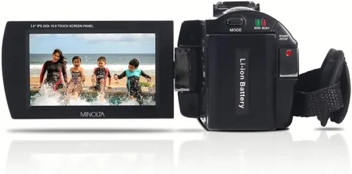 Miniatura 3 de Minolta Videocámara: digital 4K, video Ultra HD a 24 fps, fotos de 30 MP, visión nocturna con IR, zoom 16X, antivibración, pantalla táctil IPS de 3