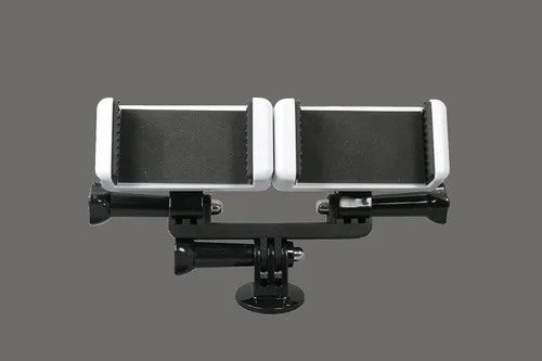 Miniatura 2 de Adaptador de montaje de trípode dual para teléfonos inteligentes y cámaras de acción